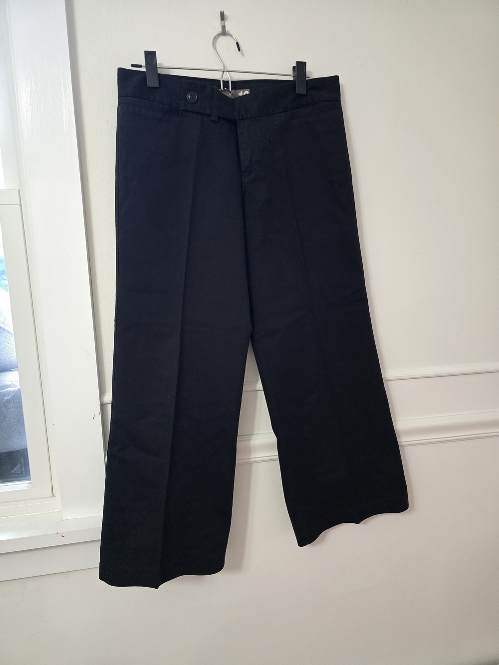 J. Crew Black Wide-Leg Chinos